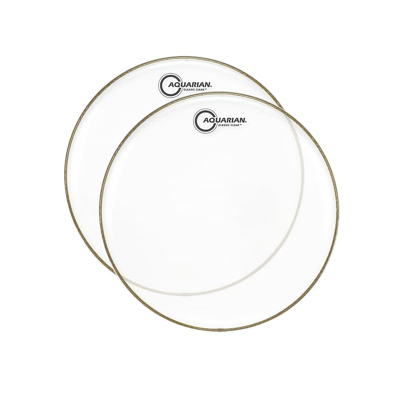 Aquarian 14 Classic Clear Snare Side Drumhead 2 Pack Reverb