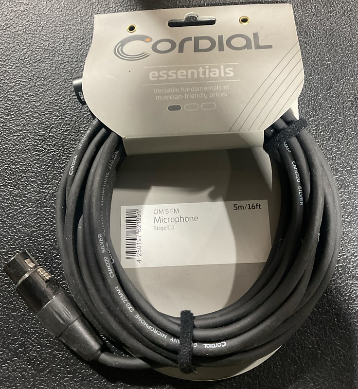 Cordial CIM5FM Essentials 16ft Microphone Cable Male XLR Reverb