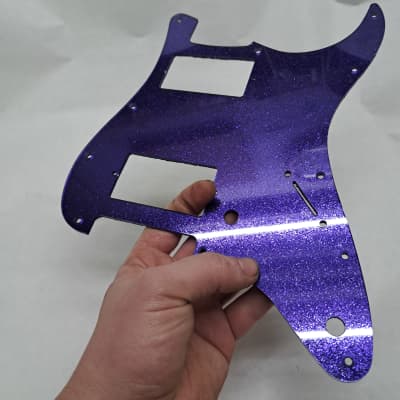 Purple Sparkle Glitter Hxh Hh Pickguard Fits Fender Strat Reverb