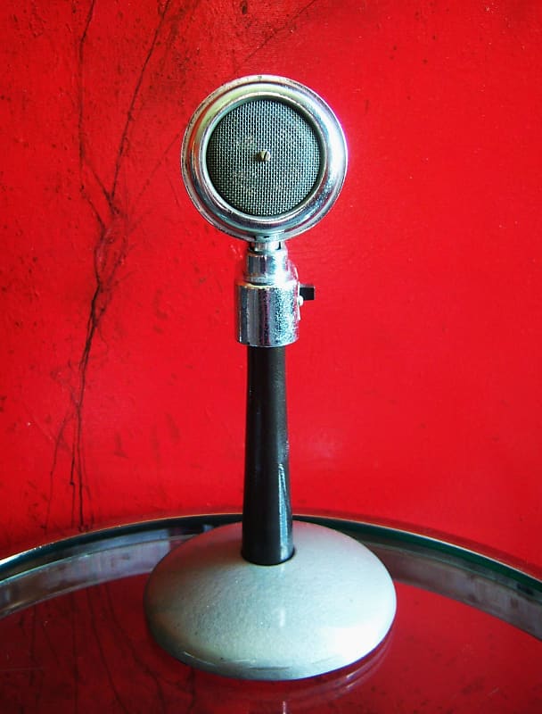 Vintage RARE 1940 S Amperite PGAL Dynamic Microphone Chrome W Reverb