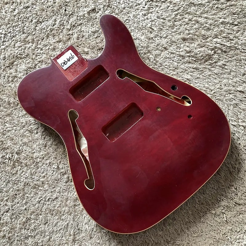 Semi Hollow Telecaster Tele Style Guitar Body In Red Reverb UK