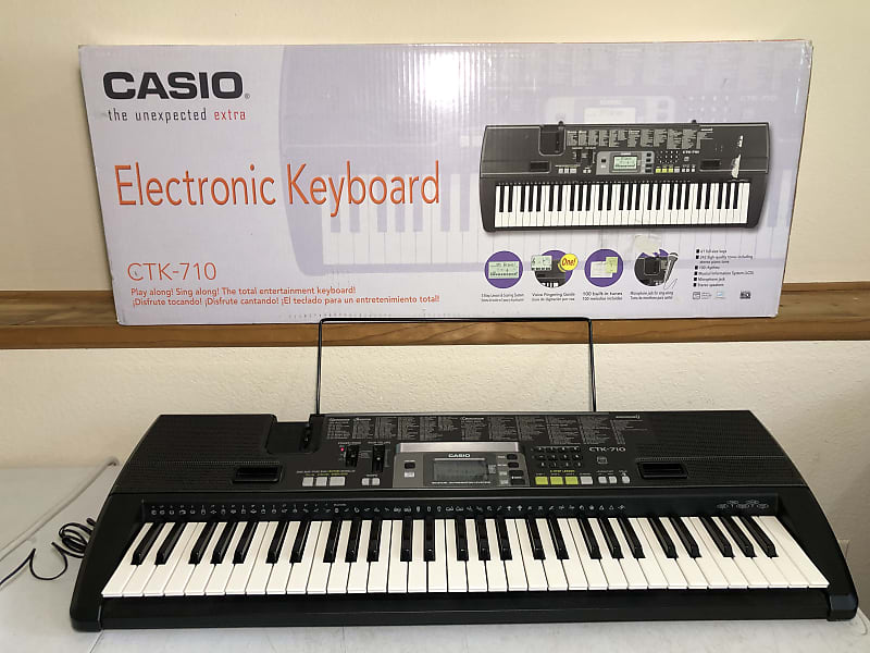 Casio CTK 710 Electric Keyboard Piano Instrument 61 Key Full Reverb