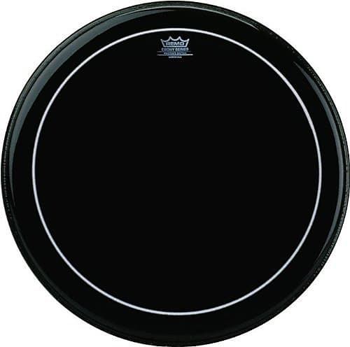 Remo Es Ps Pinstripe Ebony Bass Black Drumhead Reverb