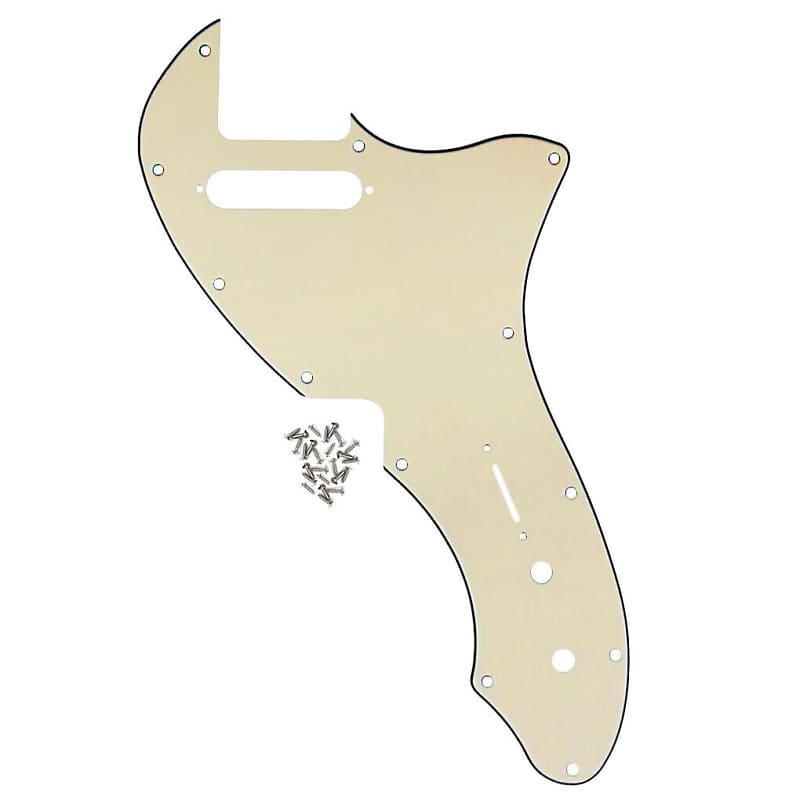 Brio Thinline 69 Pickguard 12 Holes 3 Ply Cream Reverb