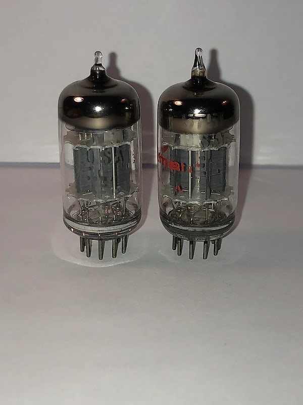 Matched Pair GE 5751 Tubes Triple Mica Black Plates Maxi Reverb