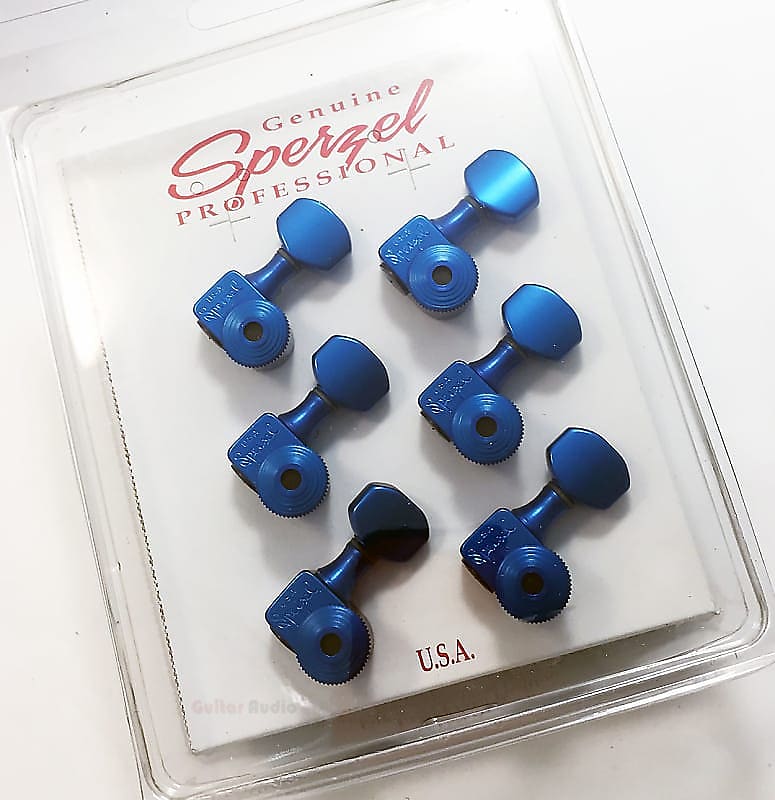 Sperzel In Line Staggered Locking Tuners Blue Reverb