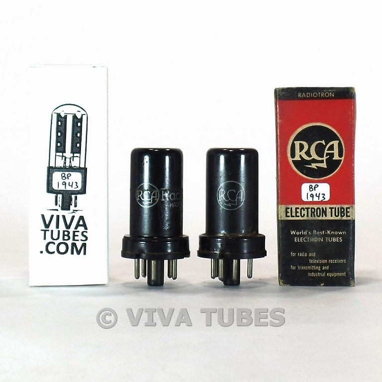 Tests NOS Matched Pair RCA USA 6SF5 Metal Rust Vacuum Tubes Reverb