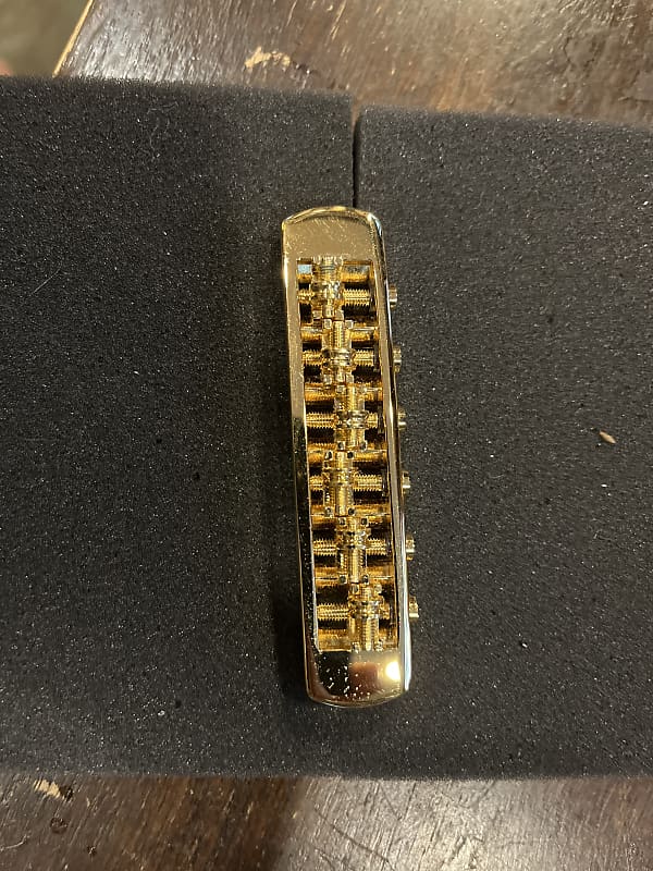 Schaller Tune O Matic Roller Bridge Gold Reverb