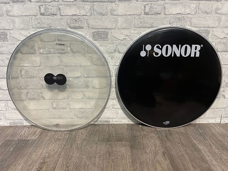 Sonor By Remo Bass Drum Heads Skins Set Of 2 22 IG31 Reverb