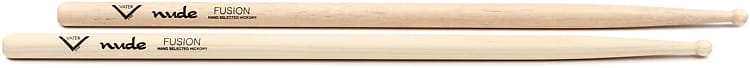 Vater Nude Series Hickory Drumsticks Fusion Wood Tip Reverb