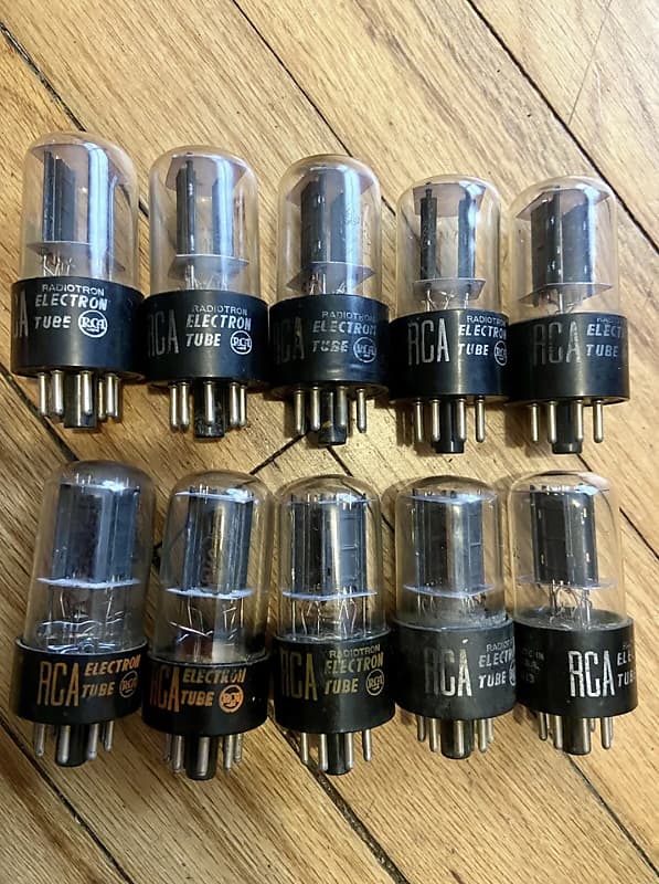 RCA Black Plate Bottom D Getter 6SN7GTB Lot Of 10 Strong Reverb