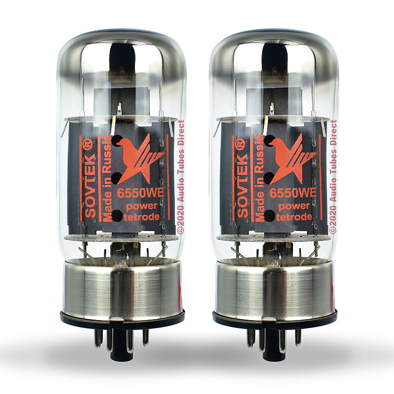 New Matched Pair Sovtek 6550WE Amplifier Power Tubes Reverb