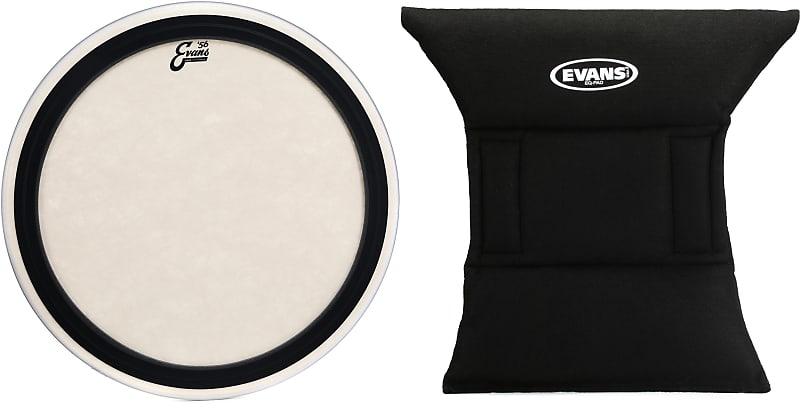 Evans EMAD Calftone Bass Drumhead 24 Inch Bundle With Evans Reverb