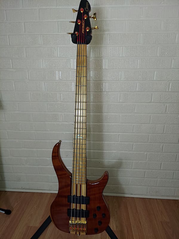 Peavey Cirrus 5 String Bass Guitar Redwood Brown W Active Reverb