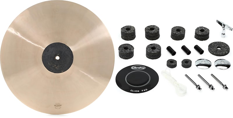 Wuhan 18 Inch KOI Crash Cymbal Bundle With Gibraltar SC DTK Reverb