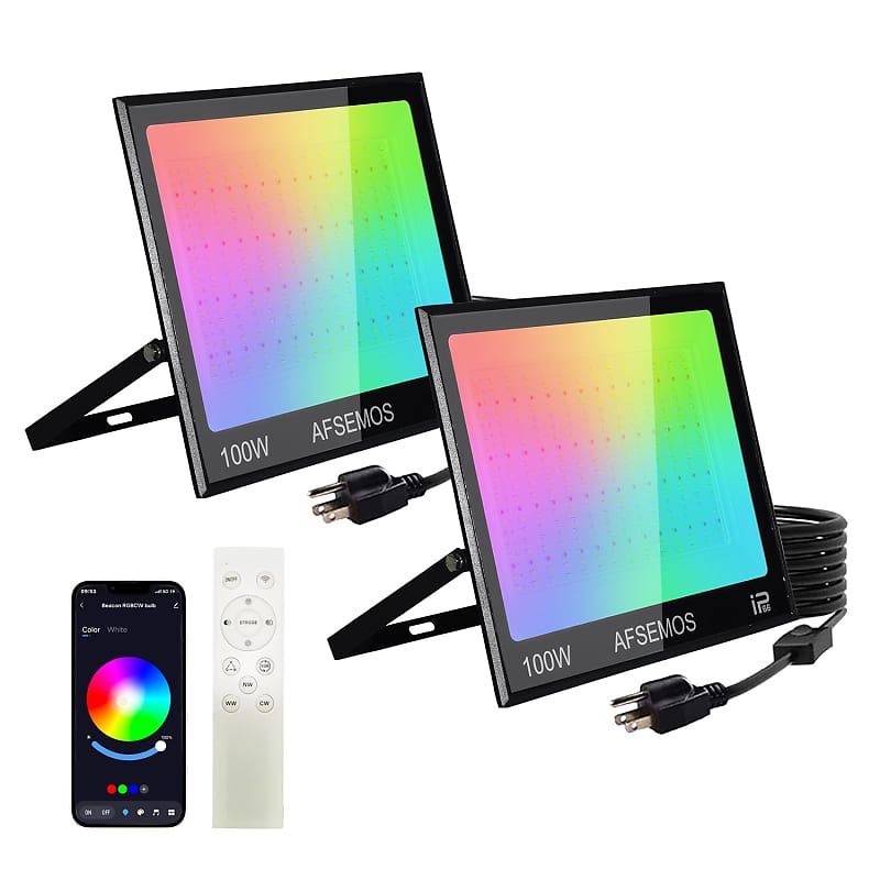 Led Rgb Flood Lights 100W Dimmable Million Color Changing Reverb