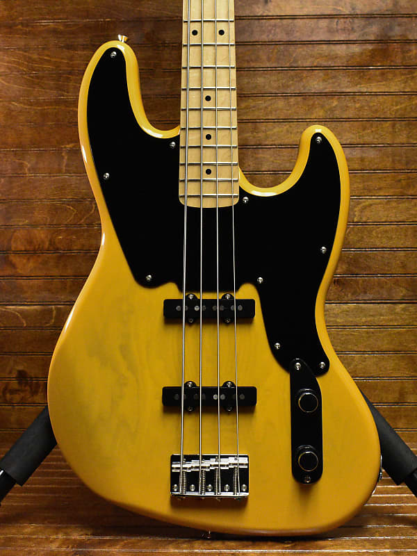 Squier Paranormal Jazz Bass Butterscotch Blonde Reverb