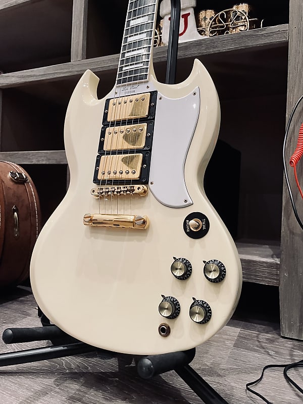 Gibson Sg Les Paul Custom Reissue Classic White Reverb