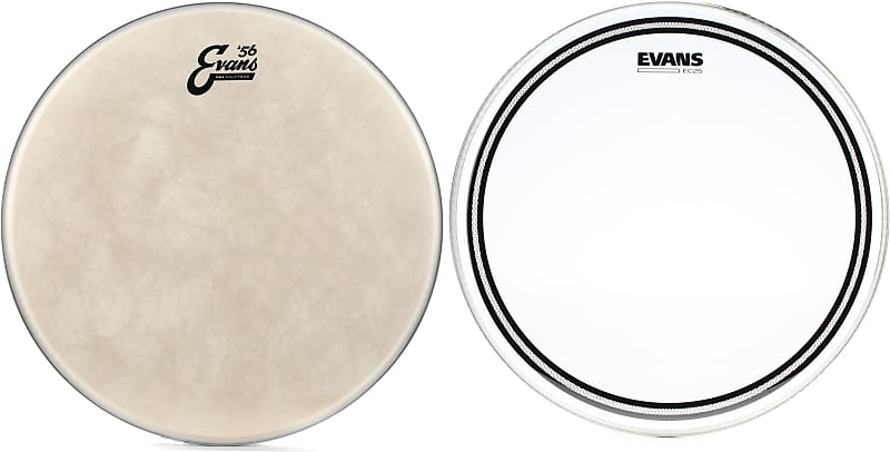 Evans Eq Calftone Bass Drumhead Inch Bundle With Evans Reverb