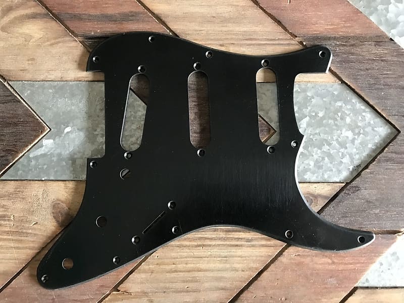 Real Life Relics Black Stratocaster Pickguard Ply Reverb Espa A