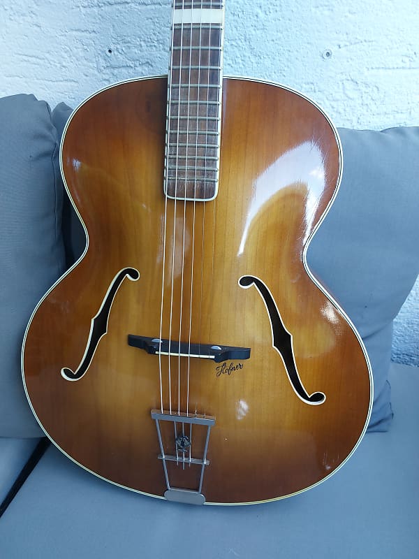 H Fner German Vintage Archtop Jazz Guitar Reverb