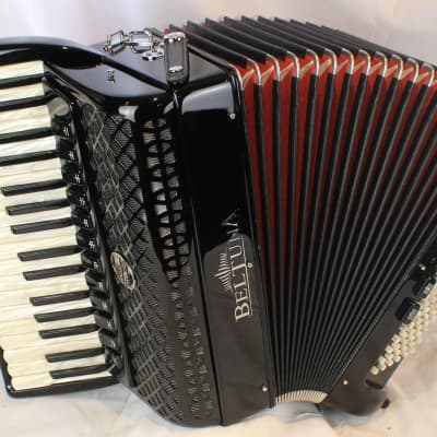 New Black Beltuna Studio Iv Compact Piano Accordion Lmmh Reverb Uk