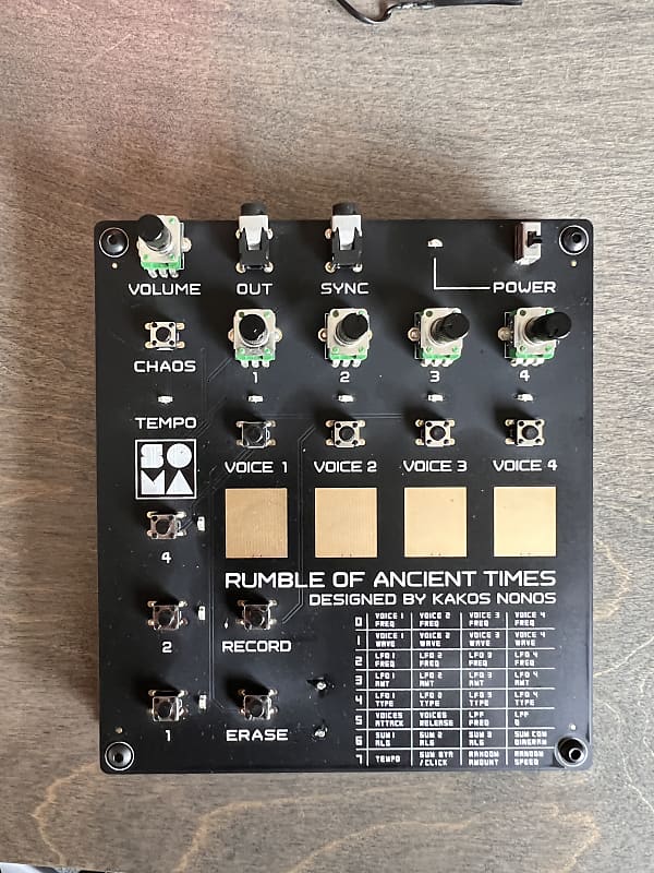 Soma Laboratory Rumble Of Ancient Times Synthesizer Black Reverb