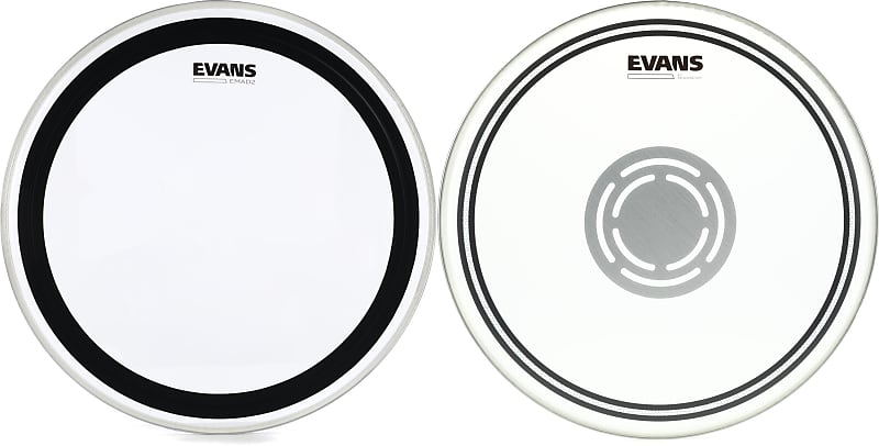 Evans Emad Clear Bass Drum Batter Head Inch Bundle With Reverb