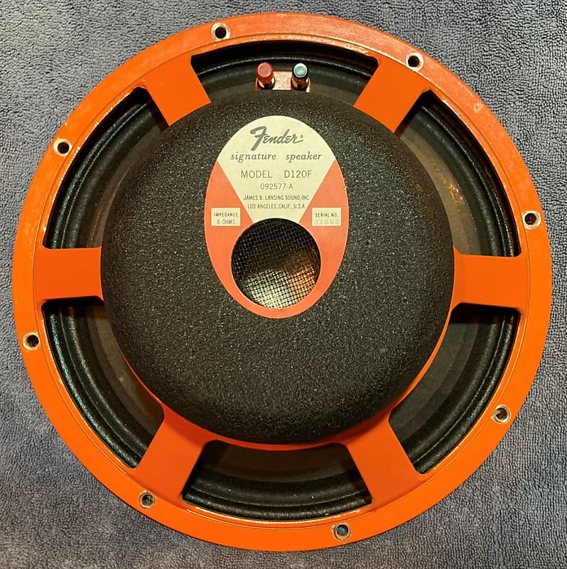 Jbl D F Speaker Ohm Watts Orange Frame Fender Reverb