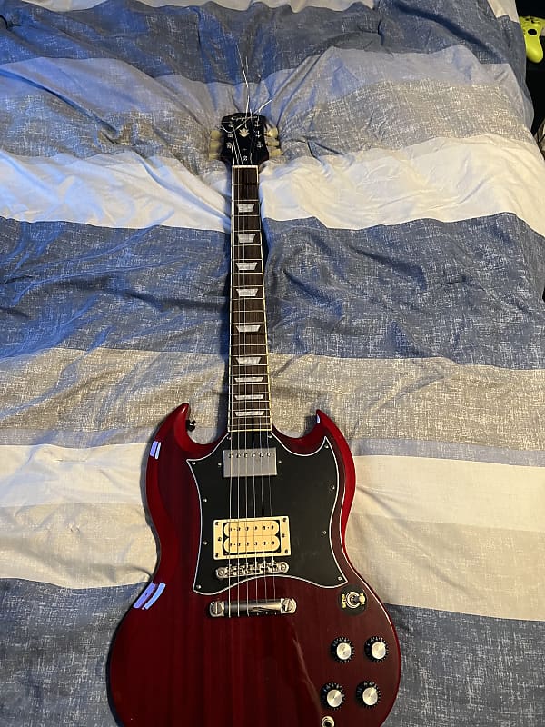 Epiphone Sg Cherry Red W Dimarzio Super Distortion Pickup Reverb