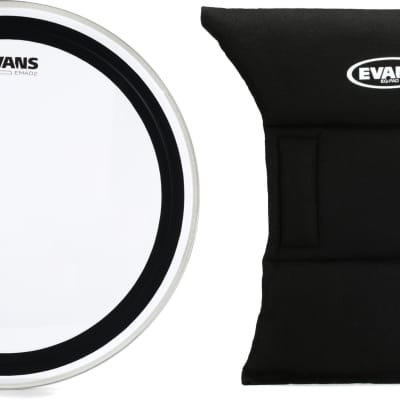 Evans Emad Clear Bass Drum Batter Head Inch Bundle With Reverb