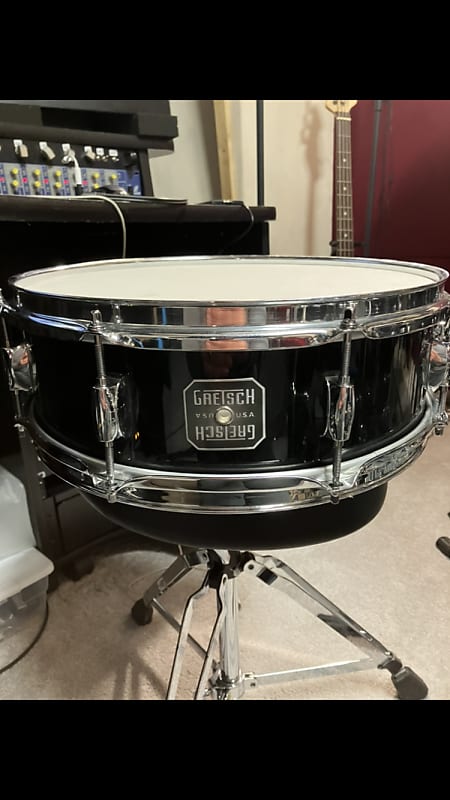 Gretsch Usa Custom S Black Nitron Snare Drum Reverb