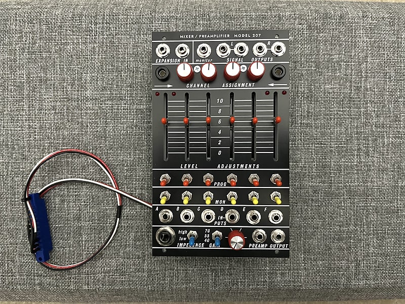 Black 207 Mixer Preamplifier Buchla Format Reverb