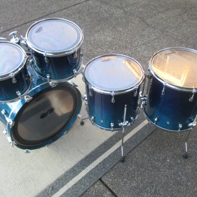 Yamaha Birch Custom Absolute Drums Made In Japan Sea Blue Reverb