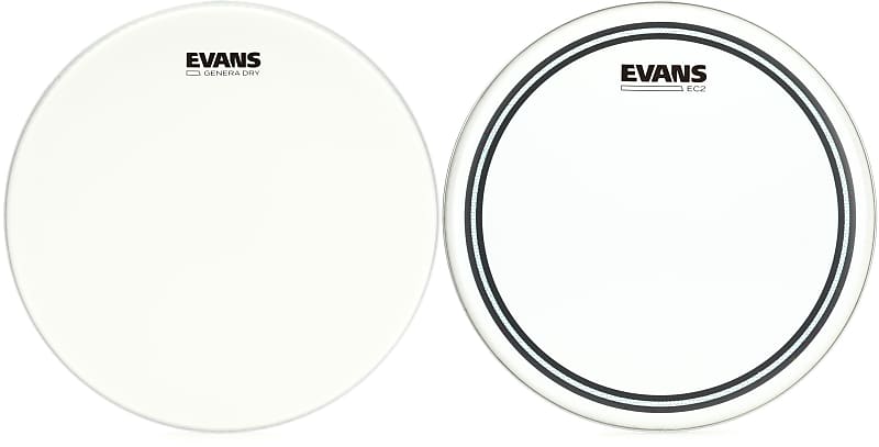 Evans Genera Dry Coated Snare Head Inch Bundle With Reverb