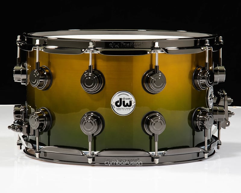 Dw Collector S X Cherry Spruce Snare Anoidize Yellow To Reverb