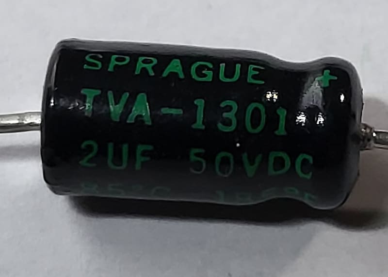 TVA1301 Sprague ATOM Electrolytic Capacitor 2uf 50vdc Reverb