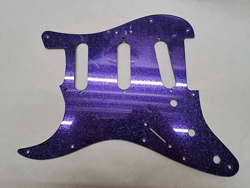 Lefty Left Handed Purple Sparkle Glitter Acrylic Strat Reverb