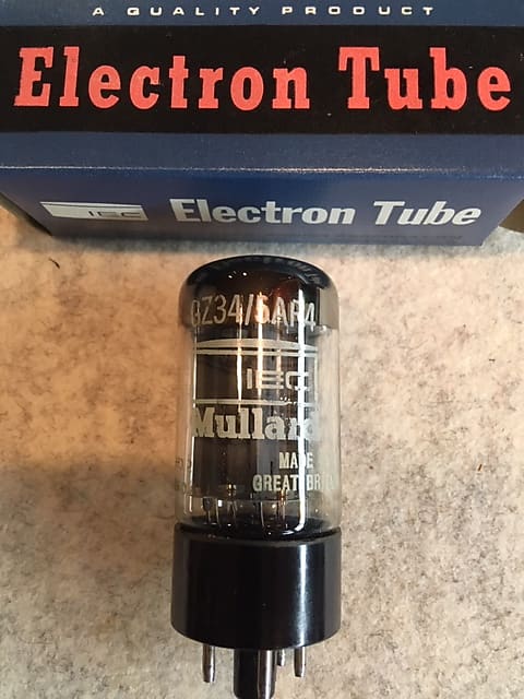 Mullard Vintage 1966 NOS 5AR4 GZ34 Rectifier Tube F32 B604 Reverb