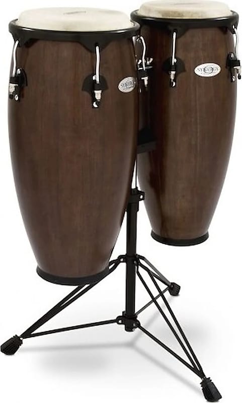 Toca Synergy Wood Conga Set With Stand Reverb