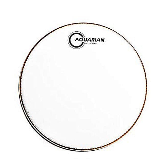 Aquarian Ice White Reflector Super Kick Bass Drum Head Reverb