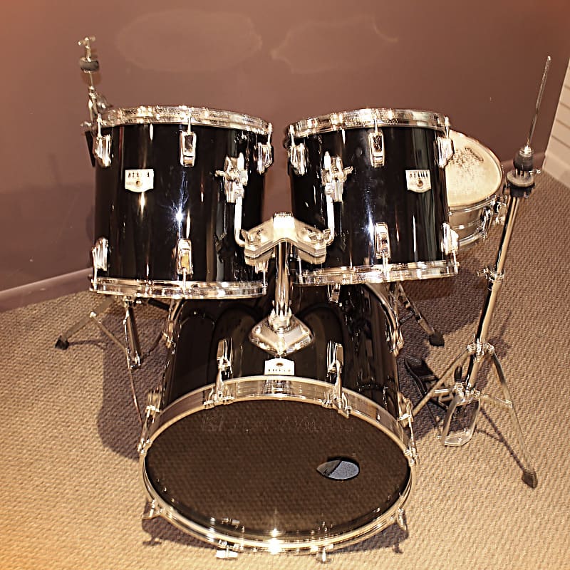 Tama Swingstar Piece Drum Set W Hardware Black Used Reverb