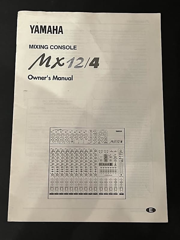 Yamaha Mx Mixing Console Owner S Manual Reverb