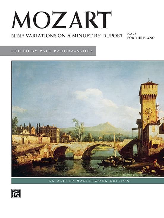 Mozart 9 Variations On Minuet By Duport K573 Book Reverb