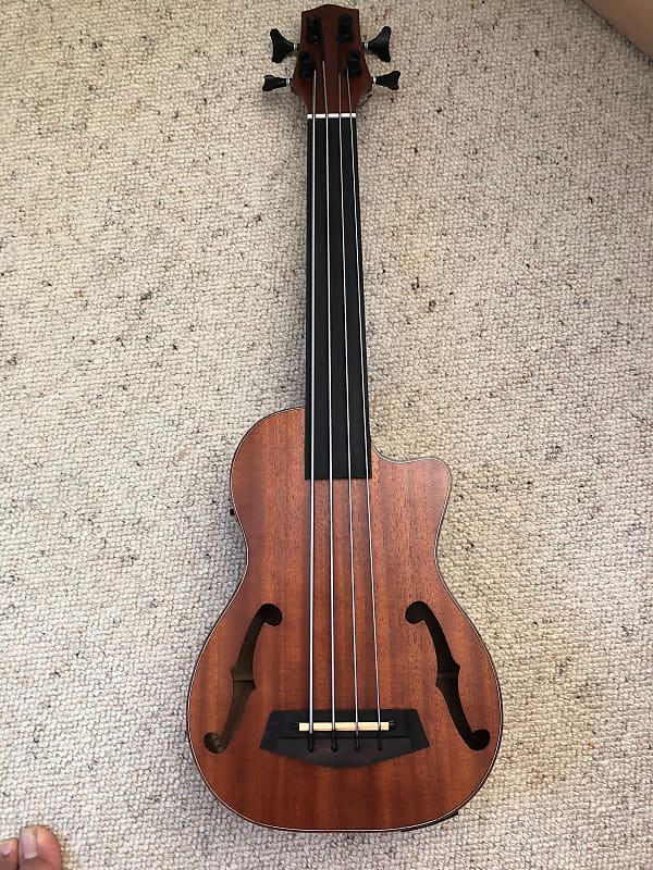 Custom Sweet Fretless F Hole U Bass Ukulele Bass With Galli Reverb