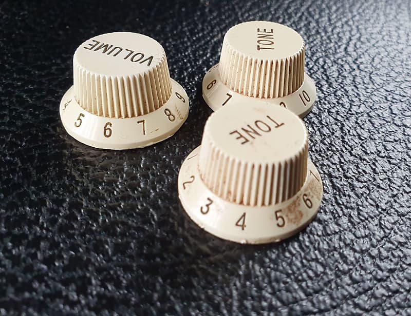 S Fender Stratocaster Knobs Volume Tone Spoke Vintage Reverb