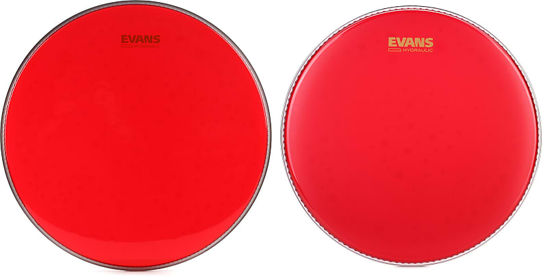 Evans Hydraulic Series Red Bass Drumhead Inch Bundle Reverb