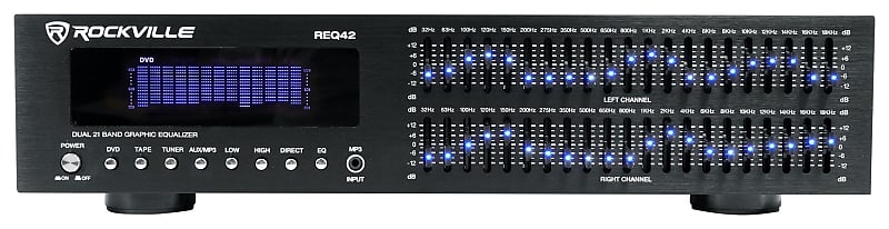 Rockville Req B Black Inch Rack Mount X Band Reverb