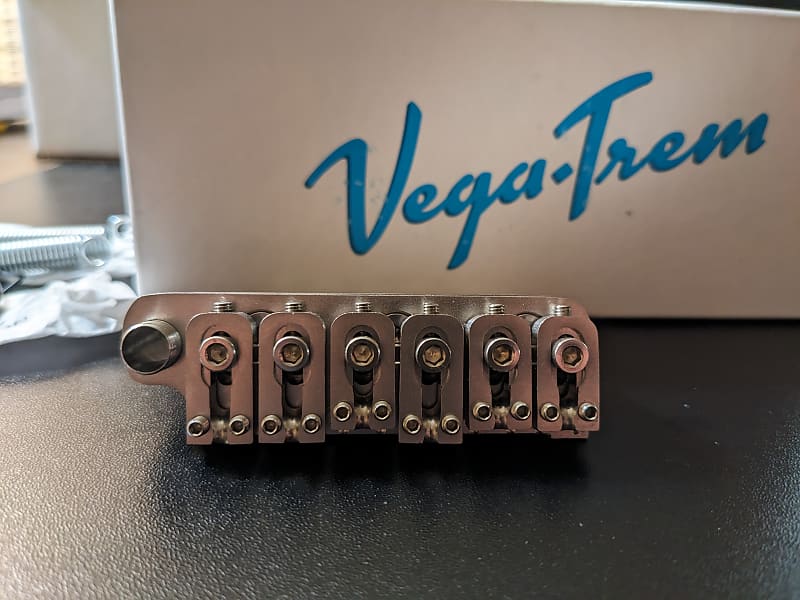 Vega Trem VT1 2 Point Trem Satin Chrome Reverb