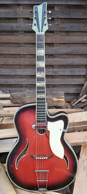 Klira Red King Ies Redburst Or Black Rose Archtop Reverb